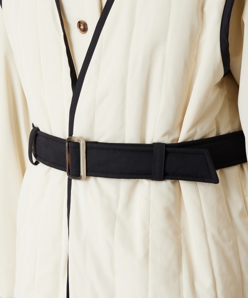 A de a.v.v（アードアー・ヴェ・ヴェ）の「［2WAY］キルティングジレセット中綿コート（ダウンジャケット/コート・レディース・アイボリー/ブラック・SMALL/MEDIUM）」の16枚目の写真