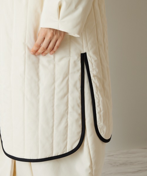 A de a.v.v（アードアー・ヴェ・ヴェ）の「［2WAY］キルティングジレセット中綿コート（ダウンジャケット/コート・レディース・アイボリー/ブラック・SMALL/MEDIUM）」の17枚目の写真