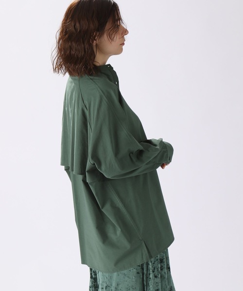 niko and...（ニコアンド）の「バックフリルBIGチュニックシャツ（シャツ/ブラウス・レディース・ピンク/グリーン/ライトブルー/オフホワイト・FREE）」の14枚目の写真