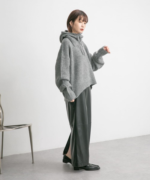 KBF（ケイビーエフ）の「フェイクレザーハイウエストタイトスカート（スカート・レディース・ブラウン/オリーブ/ブラック・ONE）」の20枚目の写真