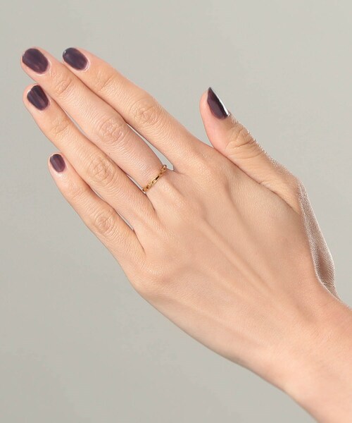 COCOSHNIK(ココシュニック)の「シルバー チェーンリング ボックスチェーン GP(リング・レディース・ホワイト系その他7・10/13/16)」の2枚目の写真