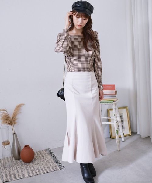 FREE'S MART（フリーズマート）の「【低身長サイズ/Sシリーズ】◆サイドスリットカットソーマーメイドスカート（スカート・レディース・ブラック/ベージュ/ベージュ系その他・SMALL/MEDIUM/X-SMALL）」の7枚目の写真