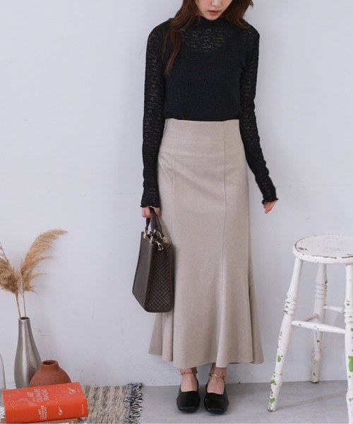 FREE'S MART（フリーズマート）の「【低身長サイズ/Sシリーズ】◆サイドスリットカットソーマーメイドスカート（スカート・レディース・ブラック/ベージュ/ベージュ系その他・SMALL/MEDIUM/X-SMALL）」の11枚目の写真