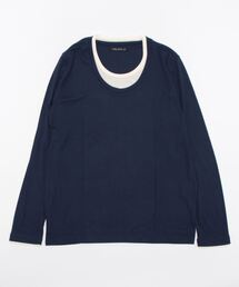 ★Bl★フェイクレイヤード長袖Tシャツ Uネック