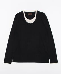 ★Bl★フェイクレイヤード長袖Tシャツ Uネック