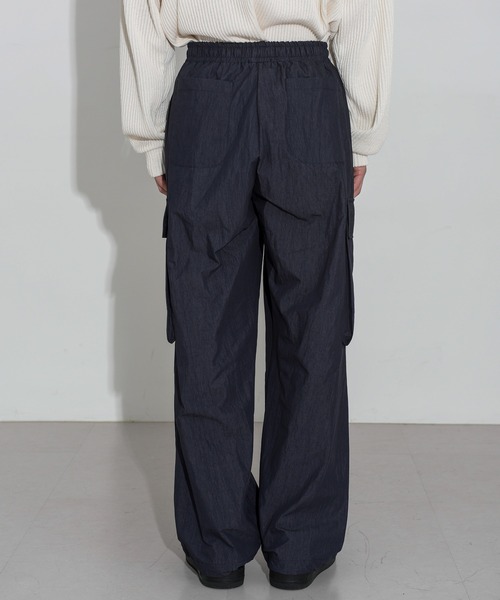 FOLLOWIN(フォロウィン)の「【UNISEX】ストリート3カラーバンディングストリングカーゴワイドパンツ(カーゴパンツ・メンズ・グレー/ネイビー/ブラック・FREE)」の6枚目の写真