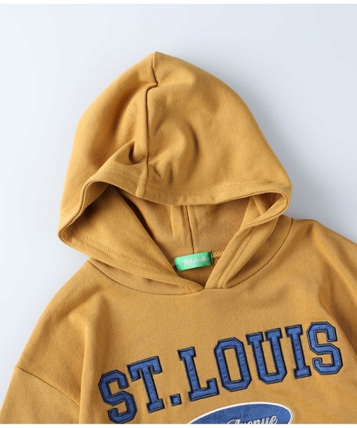 Right-on（ライトオン）の「【Refurbish】カレッジフードパーカー（パーカー・キッズ・イエロー/ブラック/グレー・105/120/130/140/150/160）」の8枚目の写真