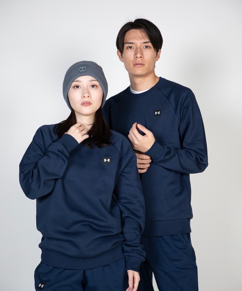 UNDER ARMOUR(アンダーアーマー)の「UAライバルフリース クルー(トレーニング/メンズ)(スウェット・メンズ・ネイビー/ダークグレー/ブラウン/ライトグレー/ブラック・XL/3XL/M/XXL/L/S)」の1枚目の写真