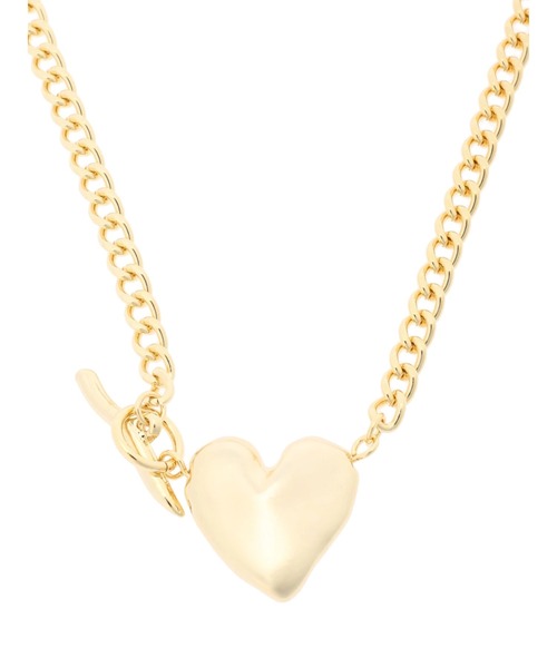 Green　Parks（グリーンパークス）の「・HALF TIME チェーンハートネックレス（ネックレス・レディース・ゴールド/シルバー・FREE）」の2枚目の写真