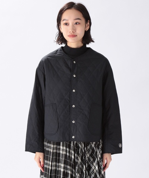 ♡ORCIVAL オーシバル キルティング ノーカラー ジャケット 2 ORCIVAL オーシバル ノーカラーキルティングジャケット ブラック