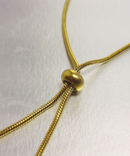 thank U more（サンキューモア）の「金属アレルギー対応 【サージカルステンレス】スネークチェーン ラリエット ネックレス（ネックレス・レディース・シルバー/ゴールド・FREE）」の8枚目の写真