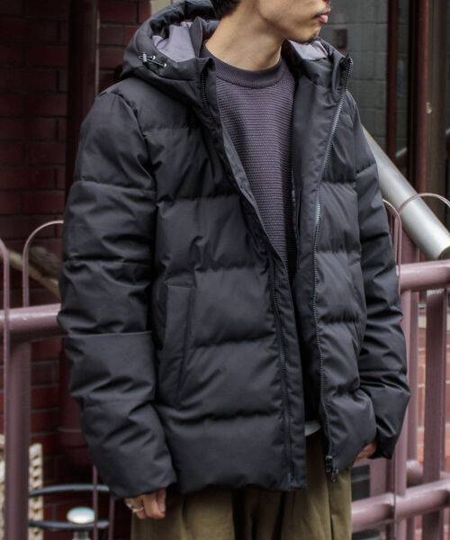 GLOSTER(グロスター)の「【GLOSTER ROAD/グロスターロード】ハイブリッドフードダウンジャケット 撥水加工 防風(ダウンジャケット/コート・メンズ・ブラック/ベージュ/グレー・M/L/XL)」の4枚目の写真