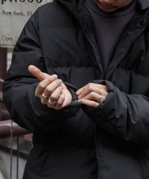 GLOSTER(グロスター)の「【GLOSTER ROAD/グロスターロード】ハイブリッドフードダウンジャケット 撥水加工 防風(ダウンジャケット/コート・メンズ・ブラック/ベージュ/グレー・M/L/XL)」の6枚目の写真