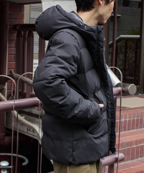 GLOSTER(グロスター)の「【GLOSTER ROAD/グロスターロード】ハイブリッドフードダウンジャケット 撥水加工 防風(ダウンジャケット/コート・メンズ・ブラック/ベージュ/グレー・M/L/XL)」の7枚目の写真