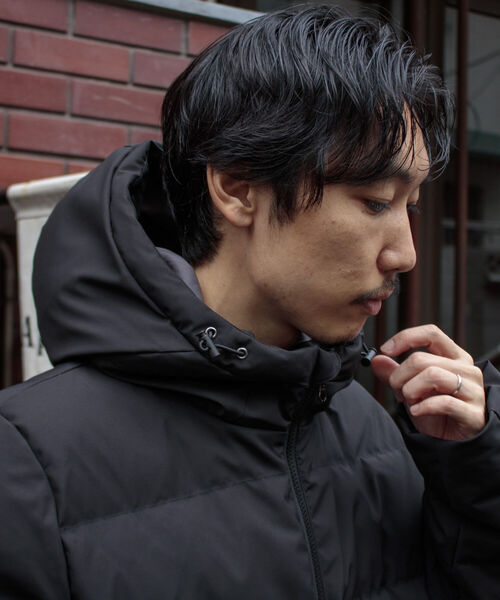 GLOSTER(グロスター)の「【GLOSTER ROAD/グロスターロード】ハイブリッドフードダウンジャケット 撥水加工 防風(ダウンジャケット/コート・メンズ・ブラック/ベージュ/グレー・M/L/XL)」の17枚目の写真