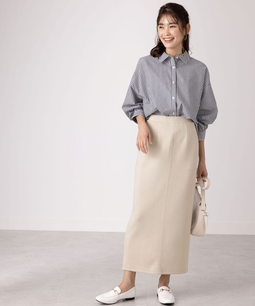 BELLUNA PLUS（ベルーナ）の「ストレッチ素材ペンシルデザインスカート（スカート・レディース・アイボリー/ロイヤルブルー/テラコッタ/ブラック/イエロー/ベージュ系・LARGE/X-LARGE/MEDIUM/SMALL）」の7枚目の写真