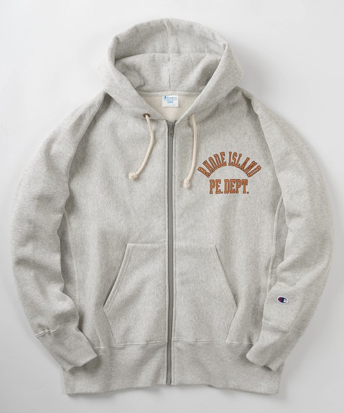 Champion(チャンピオン)の「【Champion/チャンピオン】REVERSWEAVE バックプリント カレッジロゴ ジップパーカー/長袖ジップフーディー/裏起毛(パーカー・メンズ・グレー/ブルー/オートミール/ブラック・XL/M/L)」の3枚目の写真
