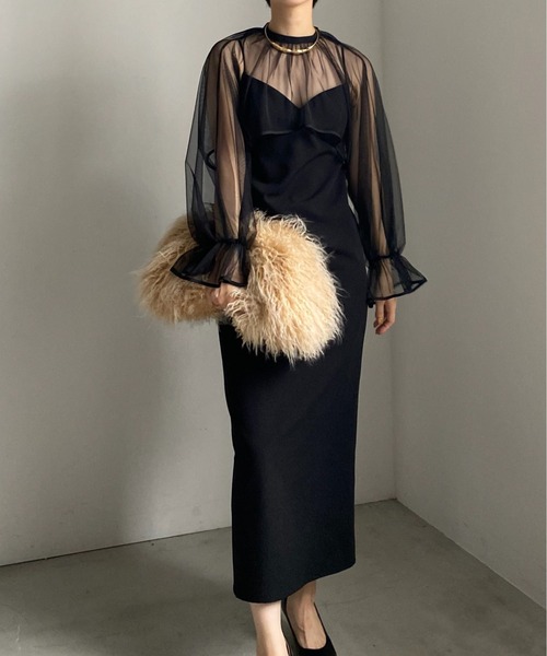 スーツ・フォーマル・ドレス Ameri VINTAGE CUP IN CAMI DRESS Ameri(アメリ)の「CUP IN CAMI DRESS(ワンピース)」 - WEAR