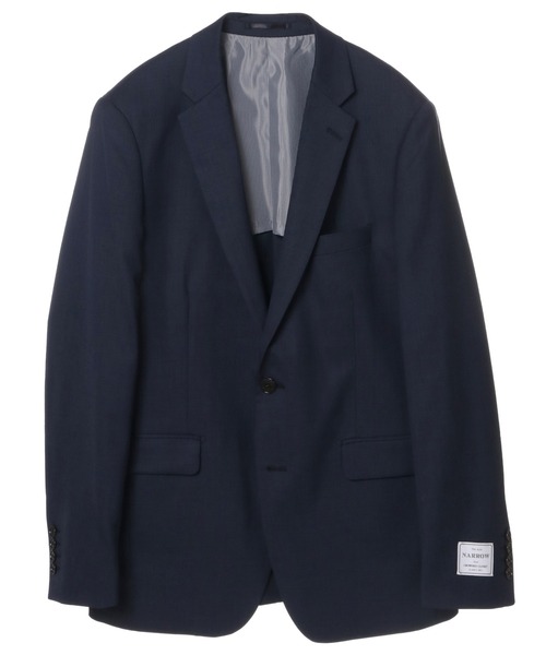 CROWDED CLOSET(クラウデッドクローゼット)の「NARROW シャークスキン柄スーツ/別売りベストあり/2ピースビジネスセットアップスーツ(セットアップ・メンズ・チャコールグレー/ブラウン/ネイビー・01/02/03/04)」の16枚目の写真