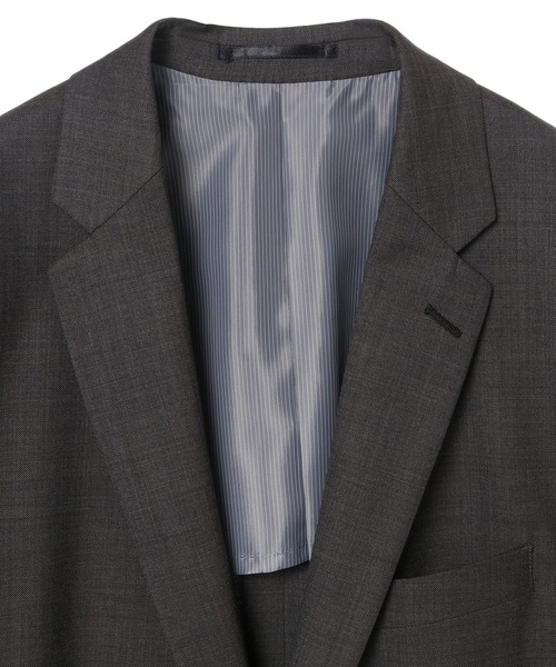 CROWDED CLOSET(クラウデッドクローゼット)の「NARROW シャークスキン柄スーツ/別売りベストあり/2ピースビジネスセットアップスーツ(セットアップ・メンズ・チャコールグレー/ブラウン/ネイビー・01/02/03/04)」の21枚目の写真