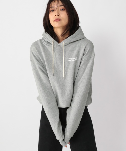 Traditional Weatherwear（トラディショナルウェザーウェア）の「BARNYARDSTORM / Traditional Weatherwear　裏毛パーカー（パーカー・レディース・グレー/オフホワイト・FREE）」の4枚目の写真