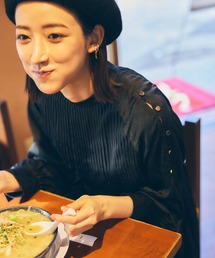 Andemiu | 【山崎あみさんコラボ】カタボタンプリーツワンピース176388(ワンピース)