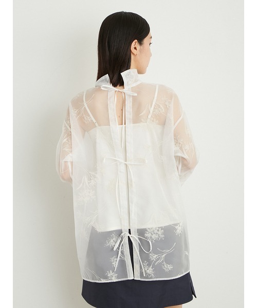 新品 タグ付き リリーブラウン フロッキー オーガンジー