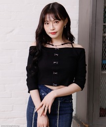 LIPSERVICE | フロントホックオフショルトップス(Tシャツ/カットソー)
