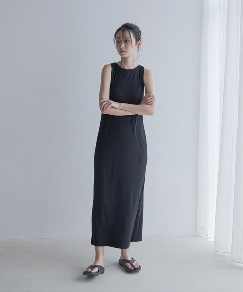 セール】【TALL/2Tサイズあり】アメスリリブロングワンピース