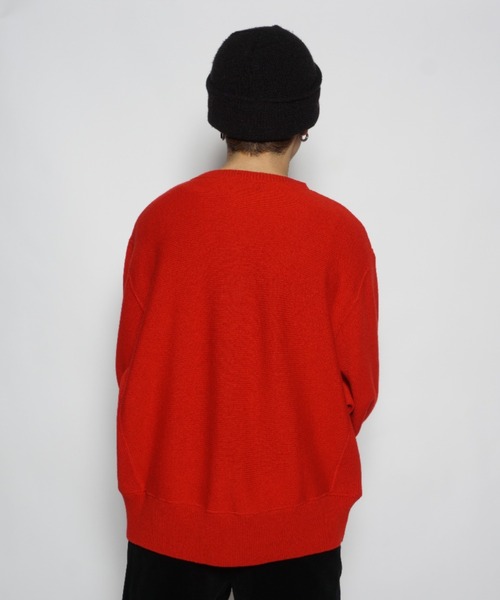 superNova.（スーパーノヴァ）の「Crew neck knit sweater（ニット/セーター・メンズ・レッド・S）」の5枚目の写真