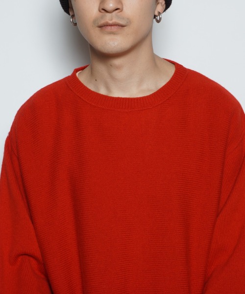 superNova.（スーパーノヴァ）の「Crew neck knit sweater（ニット/セーター・メンズ・レッド・S）」の6枚目の写真