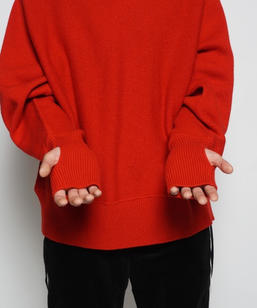 superNova.（スーパーノヴァ）の「Crew neck knit sweater（ニット/セーター・メンズ・レッド・S）」の8枚目の写真