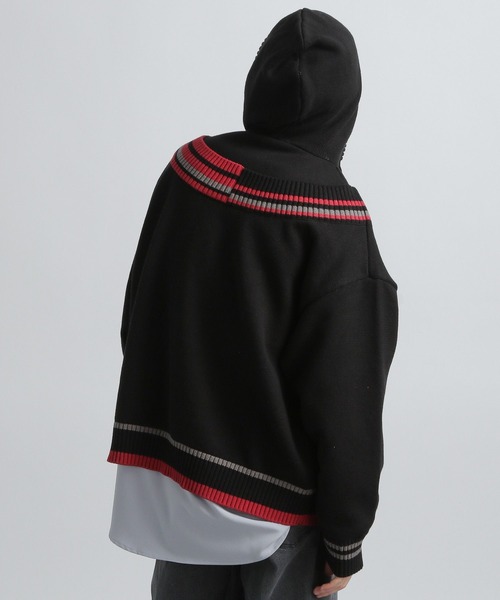 HARE（ハレ）の「チルデンデザインニットパーカー(HARE)（ニット 