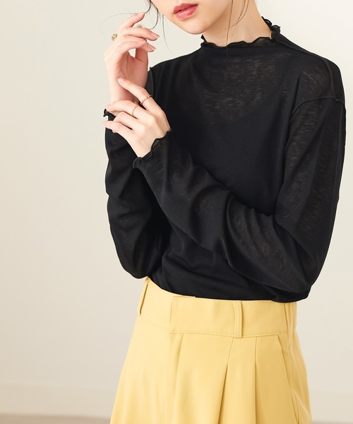 CHAN ME(チャンミ)の「シアースラブハイネックメロウプルオーバー(Tシャツ/カットソー・レディース・ブラック/ホワイト・MEDIUM/LARGE/X-LARGE)」の5枚目の写真