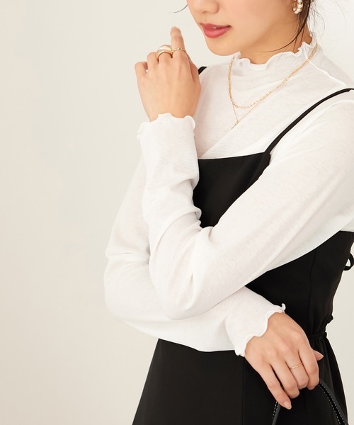 CHAN ME(チャンミ)の「シアースラブハイネックメロウプルオーバー(Tシャツ/カットソー・レディース・ブラック/ホワイト・MEDIUM/LARGE/X-LARGE)」の11枚目の写真