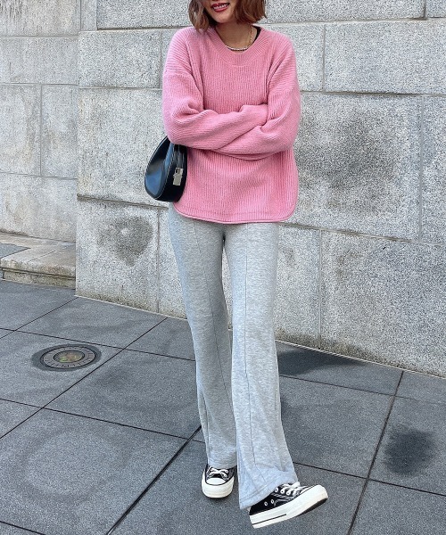 esutoreja(エストレジャ)の「ブラッシュトライニングフレアパンツ(その他パンツ・レディース・ブラック/グレー/チャコール・FREE)」の11枚目の写真