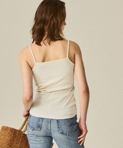 coca（coca）（コカ）の「OUT BRA　アメリカンスリーブカップ付きキャミソール（キャミソール・レディース・ライトグリーン/ブラウン/アイボリー/ブラック・S/M/L）」の9枚目の写真