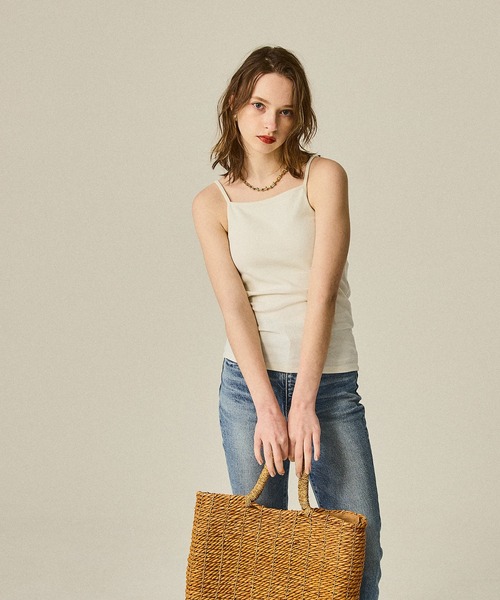 coca（coca）（コカ）の「OUT BRA　アメリカンスリーブカップ付きキャミソール（キャミソール・レディース・ライトグリーン/ブラウン/アイボリー/ブラック・S/M/L）」の20枚目の写真