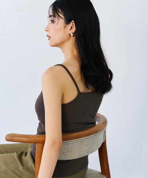 coca（coca）（コカ）の「OUT BRA　アメリカンスリーブカップ付きキャミソール（キャミソール・レディース・ライトグリーン/ブラウン/アイボリー/ブラック・S/M/L）」の10枚目の写真