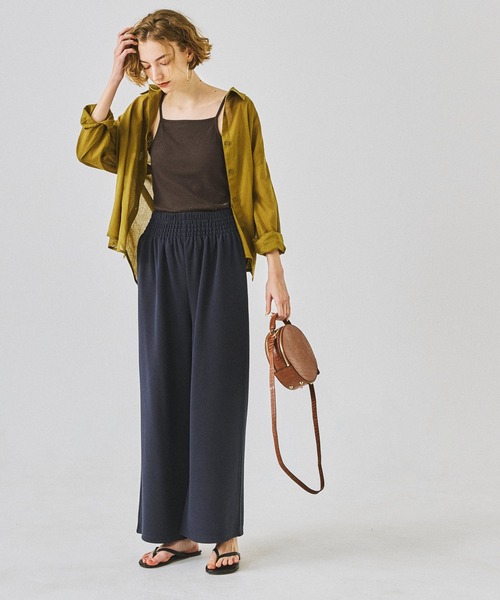 coca（coca）（コカ）の「OUT BRA　アメリカンスリーブカップ付きキャミソール（キャミソール・レディース・ライトグリーン/ブラウン/アイボリー/ブラック・S/M/L）」の13枚目の写真