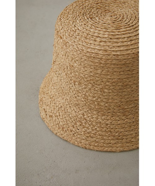 AZUL by moussy(アズールバイマウジー)の「RAFFIA BUCKET HAT/ラフィアバケットハット(ハット・レディース・ベージュ/ブラック・FREE)」の5枚目の写真