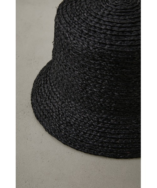 AZUL by moussy(アズールバイマウジー)の「RAFFIA BUCKET HAT/ラフィアバケットハット(ハット・レディース・ベージュ/ブラック・FREE)」の12枚目の写真