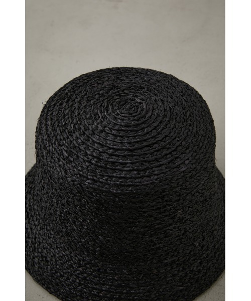 AZUL by moussy(アズールバイマウジー)の「RAFFIA BUCKET HAT/ラフィアバケットハット(ハット・レディース・ベージュ/ブラック・FREE)」の4枚目の写真