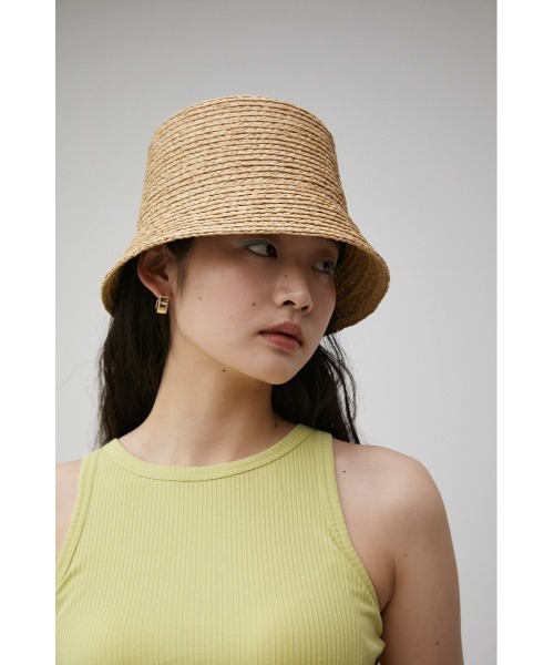 AZUL by moussy(アズールバイマウジー)の「RAFFIA BUCKET HAT/ラフィアバケットハット(ハット・レディース・ベージュ/ブラック・FREE)」の17枚目の写真