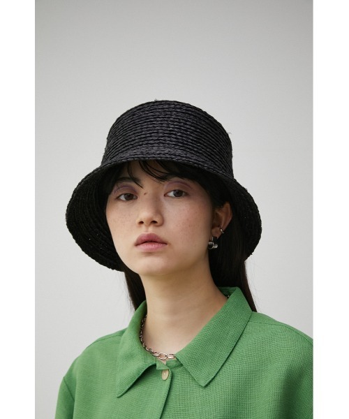 AZUL by moussy(アズールバイマウジー)の「RAFFIA BUCKET HAT/ラフィアバケットハット(ハット・レディース・ベージュ/ブラック・FREE)」の18枚目の写真