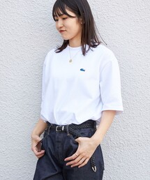 【SHIPS別注】LACOSTE: リラックスフィット モックネック Tシャツ