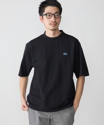【SHIPS別注】LACOSTE: リラックスフィット モックネック Tシャツ