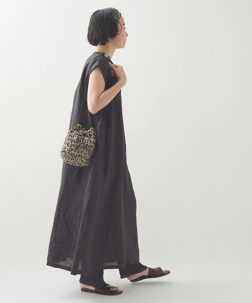 macallan様 ユニ ヘンプシャンブレー Aラインワンピース リネン yuni(ユニ )の「ヘンプシャンブレー Aラインワンピース