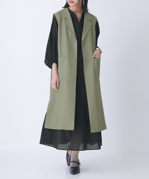 n'OrLABEL（ノアールレーベル）の「【廃盤】『コットンボイルティアードワンピース』（ワンピース・レディース・ネイビー/ブラック/ライム・FREE）」の14枚目の写真