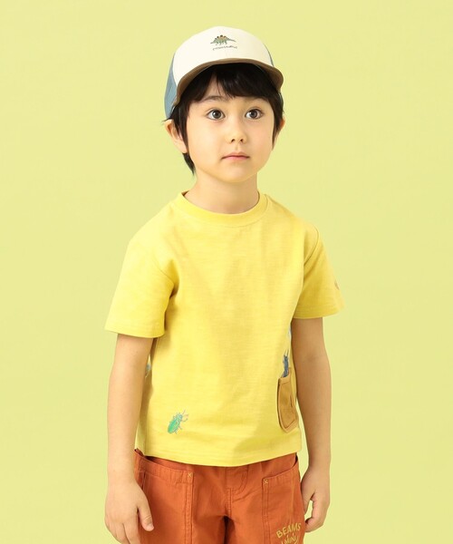 BEAMS mini（ビームスミニ）の「BEAMS mini / メッシュ ポケット 昆虫 Tシャツ 23（90～130cm）（Tシャツ/カットソー・キッズ・オフホワイト/ライトグレー/イエロー・100/110/120/130/90）」の13枚目の写真